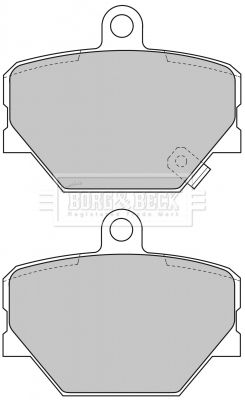 BORG & BECK Комплект тормозных колодок, дисковый тормоз BBP1679